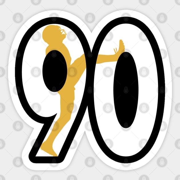 the number 90 t.j. watt Sticker by rsclvisual